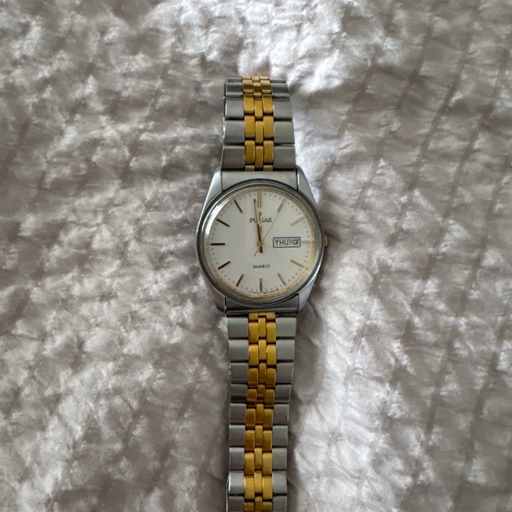 Timex Silver and Gold Watch